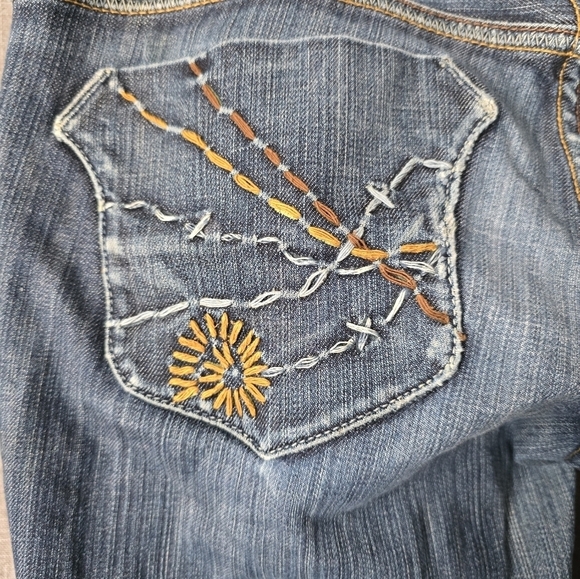 7 Diamonds Womens Boot Cut Jeans Size 31 Embroidered - Picture 5 of 6